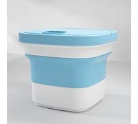 SilteD Lavatrice Pieghevole per Uso Domestico Piccola Biancheria Intima Portatile Calzini Lavatrice Secchio per Bucato Semi-Automatico (Colore : Blu)