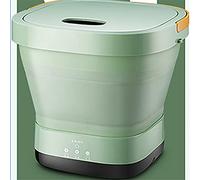 SilteD Lavatrice Pieghevole Portatile per Lavare Calzini e Biancheria Intima Eluendo Un USB Automatico (Colore : Verde)