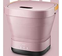 SilteD Lavatrice Pieghevole Portatile per Lavare Calzini e Biancheria Intima Eluendo Un USB Automatico (Colore : Rosa)