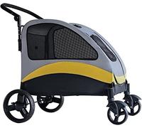 SilteD Passeggino per cani di taglia media e grande Passeggino pieghevole per animali domestici per gatti disabili Cani Pet Gear 4 ruote carrozzina per cani da viaggio passeggino da viaggio