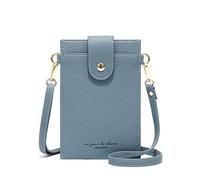 SilteD Porta carte da donna Porta carte Porta carte da viaggio Porta carte con cerniera Porta carte piccolo carino per adolescenti Mini Borsa a tracolla a tracolla con cinturino Blu