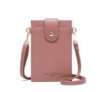 SilteD Porta carte da donna Porta carte Porta carte da viaggio Porta carte con cerniera Porta carte piccolo carino per adolescenti Mini Borsa a tracolla a tracolla con tracolla Rosa