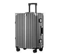 SilteD Valigia Bagagli Valigia con Telaio in Alluminio di Grande capacità Leggera Ruota Universale Password Box Trolley Valigia Portatile Valigia Grande (Color : F, Taille Unique : 26in)