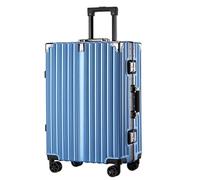 SilteD Valigia Bagagli Valigia con Telaio in Alluminio di Grande capacità Leggera Ruota Universale Password Box Trolley Valigia Portatile Valigia Grande (Color : A, Taille Unique : 24in)