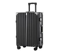 SilteD Valigia Bagagli Valigia con Telaio in Alluminio di Grande capacità Leggera Ruota Universale Password Box Trolley Valigia Portatile Valigia Grande (Color : B, Taille Unique : 22in)