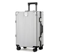 SilteD Valigia Guscio Rigido Bagagli da Viaggio Leggero Ispessito Resistente Valigia in Lega di Alluminio Bagagli da Viaggio Valigia Anticaduta Valigia Grande (Color : A, Taille Unique : 26in)