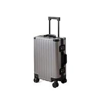 SilteD Valigia Interamente in Lega di Alluminio-Magnesio Bagagli Trolley in Lega di Alluminio Telaio in Alluminio Valigia in Metallo Moda Bagagli Semplice Valigia Grande (Colore : B, Taille Unique :