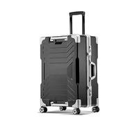 SilteD Valigia Sollevabile Valigia Creativa Valigia Forte Ispessita Password Valigia in Pelle Trolley per Aerei Valigia Grande Valigia (Color : Schwarz, Taille Unique : 20inch)