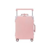 SilteD Valigia Telaio in Alluminio Valigia d'Imbarco Muto Ruota Universale Ampia Trolley Valigia da Lavoro Puro PC Materiale Bagagli Grande Valigia (Color : Roze, Taille Unique : 26inch)
