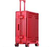SilteD Valigia Trolley in Lega di Alluminio e Magnesio Valigia Universale in Metallo Valigia Portatile Tutta in Alluminio Valigia Valigia Grande (Color : C, Taille Unique : 24in)