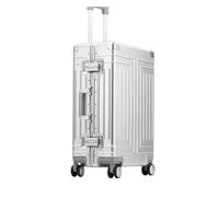 SilteD Valigia Trolley in Lega di Alluminio e Magnesio Valigia Universale in Metallo Valigia Portatile Tutta in Alluminio Valigia Valigia Grande (Color : A, Taille Unique : 26in)