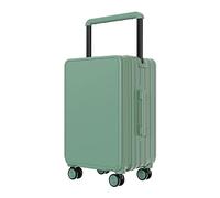 SilteD Valigia Trolley Larga Valigia da Lavoro di Grande capacità Valigia con Cerniera Impermeabile Valigia d'Imbarco Moda Semplice Bagagli Valigia Grande (Colore : Verde, Taille Unique : 20inch)