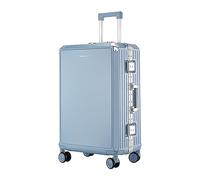 SilteD Valigia Valigia da Viaggio Trolley con Telaio in Alluminio Password Borsa con Ruota Universale Valigia Semplice di Moda Bagagli a Compressione Valigia Grande (Colore : Azul, Taille Unique :