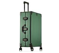 SilteD Valigia Valigia di Grande capacità Trolley con Telaio in Alluminio Valigia Password Box Valigia d'imbarco Valigia Portatile Valigia in Metallo Valigia Grande (Color : A, Taille Unique :