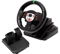SilteD Volante e pedali con cavo USB, volante da corsa compatibile con PS3/4/PC