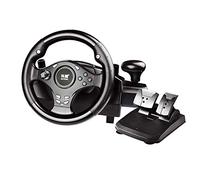 SilteD Volante per giochi di corse con pedale, volante da gioco per auto con vibrazioni USB PC, interruttore compatibile PC/PS3/PS4/XB-OX ONE/NS