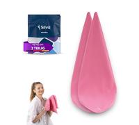 Silva Panni in Microfibra Rosa 42x42 cm - Confezione da 2 - Panni Multiuso per Vetri, Specchi e Superfici - Senza Aloni - Riutilizzabili e Lavabili in Lavatrice