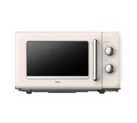 Silva Schneider MW-R 25.3 Retrò Microonde 20L, 700 Watt, 6 livelli di potenza, timer, manopole cromate e maniglia, segnale terminale, colore beige