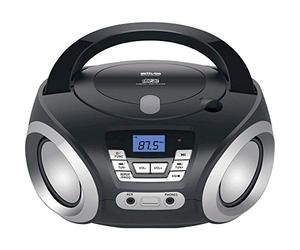 Silva-Schneider PCD 19.1 UKW Radio, lettore CD, AUX, alimentazione a batteria e alimentazione a batteria, colore: Nero