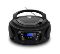 Silva Schneider PCD 25.1 - Lettore CD portatile con radio FM PLL, display LCD, 30 stazioni, jack AUX in e cuffie, funzionamento a batteria - nero