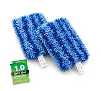 Silva - Set di 2 spugne per la pulizia in microfibra per sporco medio, lavabili e riutilizzabili, colore: blu