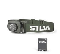 Silva Torcia da testa a batteria ricaricabile USB-C - Discover Hybrid - Lampada frontale da 500 lumen - 3 livelli di luminosità - LED bianchi, rossi e arancioni - Indicatore di batteria - Torcia da