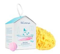 Silvana Kit Bagnetto Divertente Bambini con 8 Bombe da Bagno Effervescenti Profumate e Colorate Fragranza Coccole e Spugna Naturale M