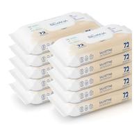 Silvana Salviettine Detergenti con Avena Biologica e Bisabololo, Senza Alcol, per Neonati e Bambini, 10 x 72 Pezzi