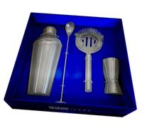 Silvano, set da cocktail professionale, 4 pezzi, accessori premium, shaker in acciaio inox, 500 ml, set di colino e mixer completi, set da cocktail shaker