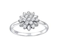 SILVEGO Anello da Donna in Argento 925 Fiore con Swarovski® Zirconia, MWL13530A