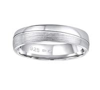 SILVEGO Anello Nuziale da Uomo o Donna in Argento 925, QRZLP012M