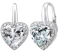 Silvego Orecchini A Cuore In Argento Con Zircone LPS0629EW - Orecchini
