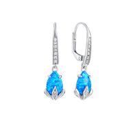 Silvego Orecchini Argento Opale Sintetico Blu - Orecchini
