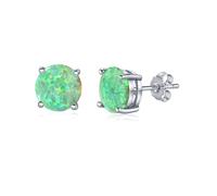 Silvego Orecchini Argento Opale Sintetico Verde Jjjebg302004 - Orecchini