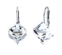 SILVEGO Orecchini cubo bianco cristallo Swarovski® argento Sterling 925