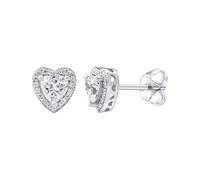 Silvego Orecchini Cuore Argento Swarovski Zirconia - Orecchini