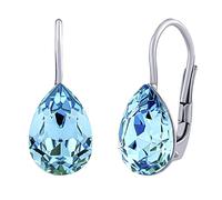 Silvego Orecchini d’argento con Swarovski® Crystals azzurro SILVEGOVSW080E