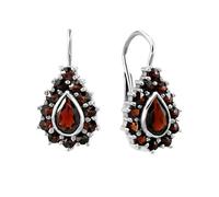 SILVEGO Orecchini da Donna in Argento 925 con Vero Granato Ceco, SILVEGOB380004