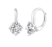 SILVEGO Orecchini da Donna in Argento 925 con Zirconia Cubica 7 mm