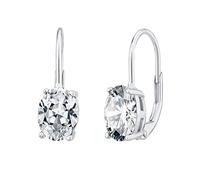 SILVEGO Orecchini da Donna in Argento 925 con Zirconia Trasparente Ovale