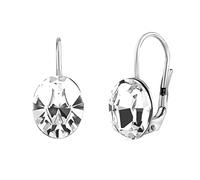 SILVEGO Orecchini da Donna in Argento 925 on Cristallo Swarovski® Trasparente Ovale