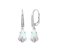 Silvego Orecchini In Argento Con Opale Sintetico Bianco JJJE1267W - Orecchini