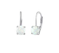 Silvego Orecchini In Argento Con Opale Sintetico Bianco LPS1398W - Orecchini