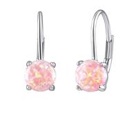 Silvego Orecchini In Argento Con Opale Sintetico Rosa LPS1398P - Orecchini