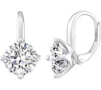 Silvego Orecchini Lila Argento Zircone Trasparente L 2 x 1,1 cm - Orecchini