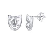SILVEGO Orecchini maschere del teatro in argento 925 rodiato