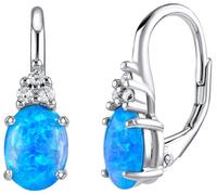 Silvego Silver Orecchini con blue synthetic opal Olivia LPS1508M