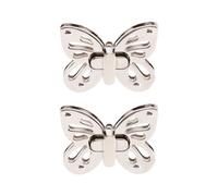 Silver Bag Hardware Lock Durable Replacement for Handbags Clutches 2Pcs