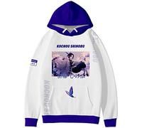 Silver Basic 3D Anime Felpa con Cappuccio Cosplay Shinobu Zenitsu Casual Maglia Lunga Shirt,Kochou Shinobu-1,M…