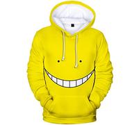 Silver Basic Assassination Classroom Felpa con Cappuccio Stampa Anime Korosensei Hoodie Streetwear Girocollo,2548-2,4XL